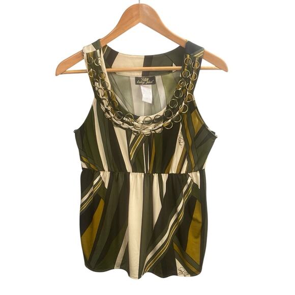 Vintage Y2k Baby Phat Sleeveless Babydoll Top Chain Detail Size Medium - Picture 1 of 11